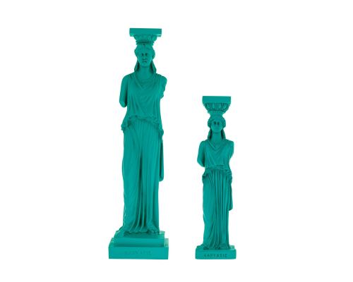 Karyatis or Caryatid, Ancient Greek Statue of Acropolis Bright Green Sizes