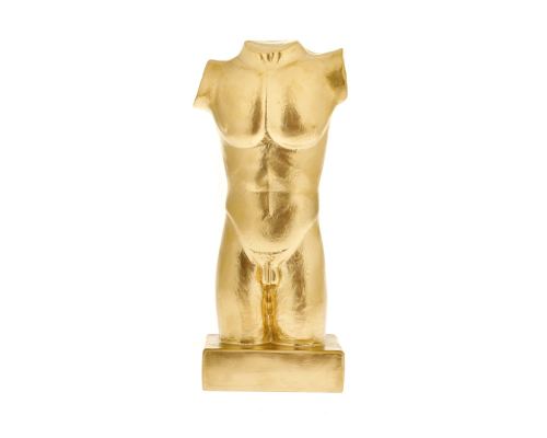 Male Body Modern Statue, 43cm / 16.9'', Gold