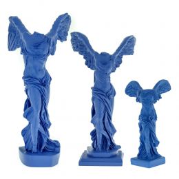 Nike Winged Goddess of Samothrace or Victory Goddess, Ancient Greek Statue Blue All Sizes