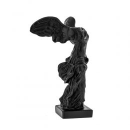 Nike Winged Goddess of Samothrace or Victory Goddess, Ancient Greek Statue 19 cm / 7.4'', Black