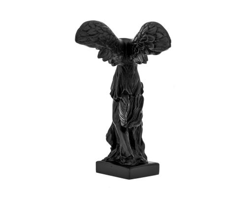 Nike Winged Goddess of Samothrace or Victory Goddess, Ancient Greek Statue 19 cm, Black 2