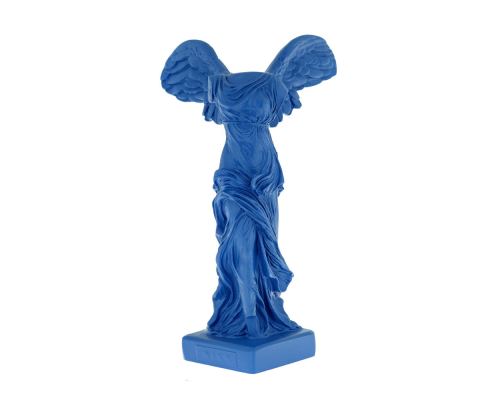 Nike Winged Goddess of Samothrace or Victory Goddess, Ancient Greek Statue 19 cm Blue 1