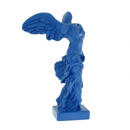 Nike Winged Goddess of Samothrace or Victory Goddess, Ancient Greek Statue 19 cm / 7.4'', Blue