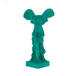 Nike Winged Goddess of Samothrace or Victory Goddess, Ancient Greek Statue 19 cm, Bright Green 1