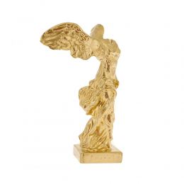 Nike Winged Goddess of Samothrace or Victory Goddess, Ancient Greek Statue 19 cm / 7.4'', Gold