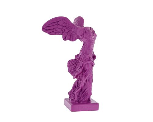 Nike Winged Goddess of Samothrace or Victory Goddess, Ancient Greek Statue 19 cm / 7.4'', Violet