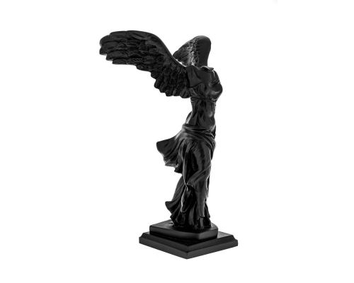 Nike Winged Goddess of Samothrace or Victory Goddess, Ancient Greek Statue 30 cm / 11.8'', Black