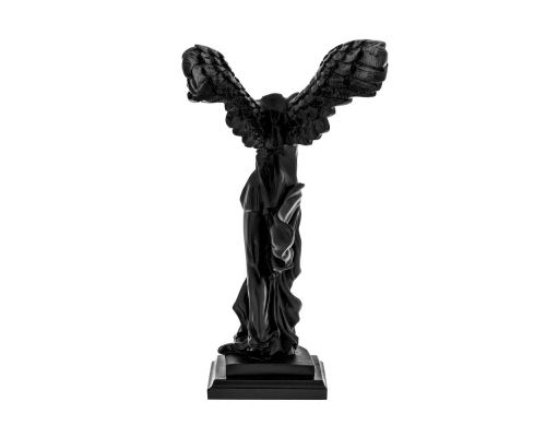 Nike Winged Goddess of Samothrace or Victory Goddess, Ancient Greek Statue 30 cm, Black 3