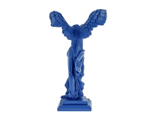 Nike Winged Goddess of Samothrace or Victory Goddess, Ancient Greek Statue 30 cm Blue 3