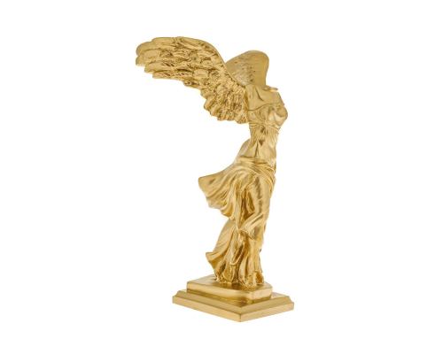 Nike Winged Goddess of Samothrace or Victory Goddess, Ancient Greek Statue 30 cm / 11.8'', Gold