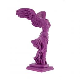 Nike Winged Goddess of Samothrace or Victory Goddess, Ancient Greek Statue 30 cm / 11.8'', Violet