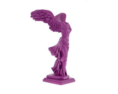 Nike Winged Goddess of Samothrace or Victory Goddess, Ancient Greek Statue 30 cm / 11.8'', Violet