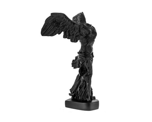 Nike Winged Goddess of Samothrace or Victory Goddess, Ancient Greek Statue 36 cm / 14.2'', Black