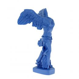 Nike Winged Goddess of Samothrace or Victory Goddess, Ancient Greek Statue 36 cm / 14.2'', Blue