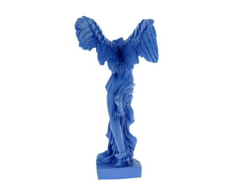 Nike Winged Goddess of Samothrace or Victory Goddess, Ancient Greek Statue 36 cm Blue 3