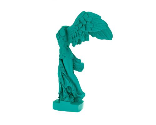 Nike Winged Goddess of Samothrace or Victory Goddess, Ancient Greek Statue 36 cm Bright Green 2