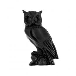 Owl of Minerva or Owl of Goddess Athena Statue, 16cm / 6.3'', Black