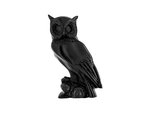 Owl of Minerva or Owl of Goddess Athena Statue, 16cm / 6.3'', Black