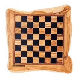 Olive Wood Handmade Premium Quality Rustic Style Chess Set, Classic Metallic Chess Pieces 5