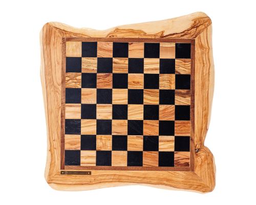 Σκάκι Πολυτελείας Ρουστίκ Χειροποίητο από Ξύλο Ελιάς με Κλασσικά Μεταλλικά Πιόνια 5