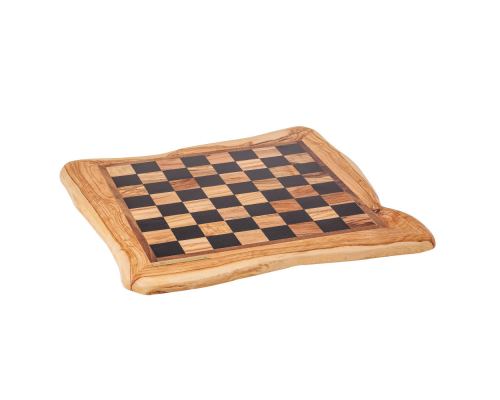 Σκάκι Πολυτελείας Ρουστίκ Χειροποίητο από Ξύλο Ελιάς με Κλασσικά Μεταλλικά Πιόνια 6