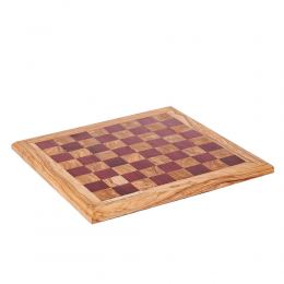 Σκάκι Πολυτελείας Χειροποίητο από Ξύλο Ελιάς και Ξύλο Purple Heart με Κλασσικά Μεταλλικά Πιόνια 6