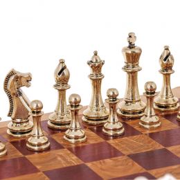 Σκάκι Πολυτελείας Ρουστίκ Χειροποίητο από Ξύλο Ελιάς και Ξύλο Purple Heart με Κλασσικά Μεταλλικά Πιόνια 4