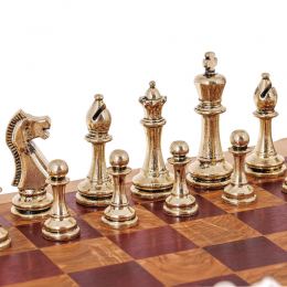 Olive Wood & Purple Heart Wood, Handmade Premium Quality, Rustic Style Chess Set, Classic Metallic Chess Pieces 4