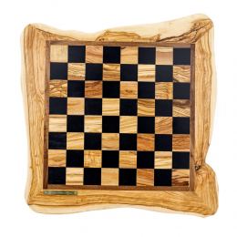 Olive Wood Handmade Premium Quality Rustic Style Chess Set, Metallic Chess Pieces 2