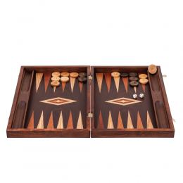 Luxury Backgammon Set Handmade of Artificial Ebony Wood with Beech Wood Playing Chips, Large Size with Storage Slots 6