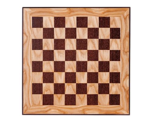 Σκάκι Ελιάς σε Μαύρο Ξύλινο Κουτί με Μεταλλικά Πιόνια Κλασσικού Στυλ, 41x41cm 6
