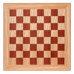 Olive Wood Chess Set in Brown Wooden Box, Metallic Chess Pieces Classic Style, 41x41cm 5