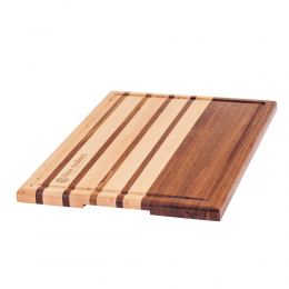 Cutting Board or Serving Board 40x30x2cm Flega Design. Handmade of Maple & Walnut Wood 5