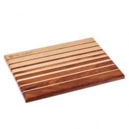 Cutting Board or Serving Board 40x30x2cm Striped Design. Handmade of Maple & Walnut Wood 3