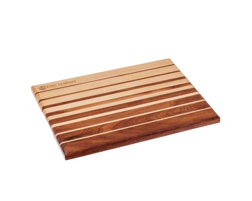 Cutting Board or Serving Board 40x30x2cm Striped Design. Handmade of Maple & Walnut Wood 3