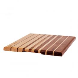  Cutting Board or Serving Board 40x30x2cm Striped Design. Handmade of Maple & Walnut Wood 4