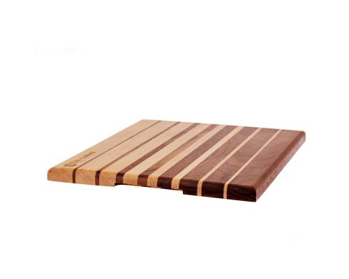  Cutting Board or Serving Board 40x30x2cm Striped Design. Handmade of Maple & Walnut Wood 4