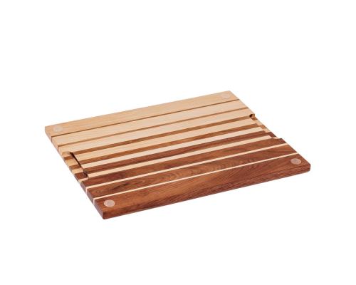 Cutting Board or Serving Board 40x30x2cm Striped Design. Handmade of Maple & Walnut Wood 5