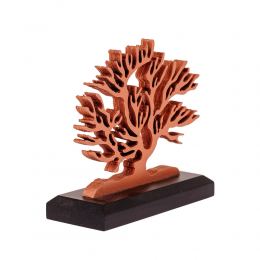 Tree of Life, Wooden Decorative Item, Copper Metallic Color on Black Base. 14cm (5.5'') 2