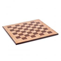 Olive Wood Chess Set, with Black Squares & Metallic Chess Pieces Classic Style. 38x38 cm 7