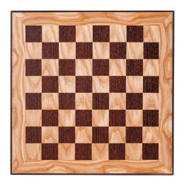Σετ Σκακι, Σκακιέρα Ελιάς με Μαύρα Τετράγωνα & Μεταλλικά Πιόνια Ρωμαικου Στυλ. 38x38 cm 4