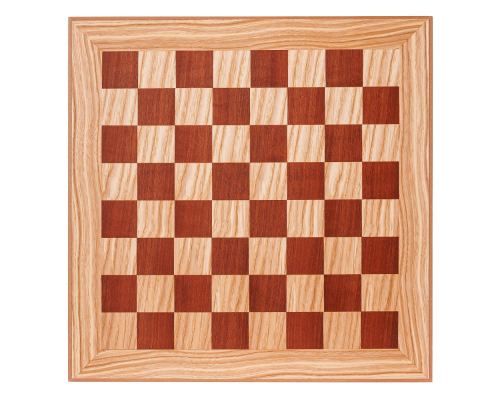 Olive Wood Chess Set, with Brown Squares & Metallic Chess Pieces Roman Style. 38x38 cm 4