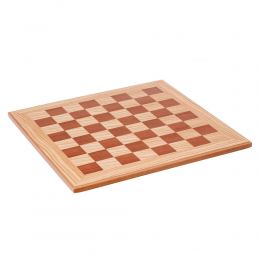 Olive Wood Chess Set, with Brown Squares & Metallic Chess Pieces Roman Style. 38x38 cm 6