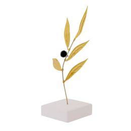 Olive Branch 18cm, Metal Decor, Gold Color, 1 Olive Branch 18cm, Metal Decor, Gold Color, 1