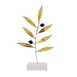 Olive Branch 20cm, Metal Decor, Gold Color Olive Branch 20cm, Metal Decor, Gold Color