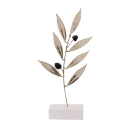Olive Branch 20cm, Metal Decor, Silver Color Olive Branch 20cm, Metal Decor, Silver Color