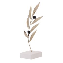 Olive Branch 20cm, Metal Decor, Silver Color, 1 Olive Branch 20cm, Metal Decor, Silver Color, 1
