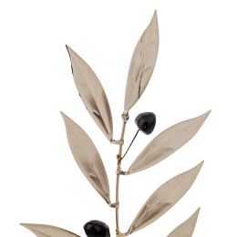 Olive Branch 20cm, Metal Decor, Silver Color, 2 Olive Branch 20cm, Metal Decor, Silver Color, 2