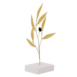 Κλαδί Ελιάς 22cm, Μεταλλικό Διακοσμητικό, Χρυσό, Μικρό, 1 Κλαδί Ελιάς 22cm, Μεταλλικό Διακοσμητικό, Χρυσό, Μικρό, 1