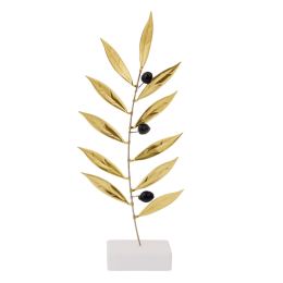 Olive Branch 25cm, Metal Decor, Gold Color Olive Branch 25cm, Metal Decor, Gold Color
